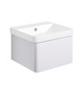 Mosel 500mm Wall Hung 1 Drawer Basin Unit & Basin - Matt White