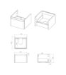 Mosel 500mm Wall Hung 1 Drawer Basin Unit & Basin - Matt White