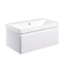 Mosel 805mm Wall Hung 1 Drawer Basin Unit & Basin - Matt White