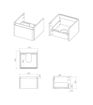 Mosel 500mm Wall Hung 1 Drawer Basin Unit & Basin - Matt Latte