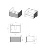Mosel 605mm Wall Hung 1 Drawer Basin Unit & Basin - Matt Latte
