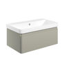 Mosel 805mm Wall Hung 1 Drawer Basin Unit & Basin - Matt Latte