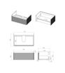 Mosel 805mm Wall Hung 1 Drawer Basin Unit & Basin - Matt Latte