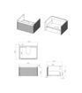 Mosel 605mm Wall Hung 1 Drawer Basin Unit & Basin - Matt Black