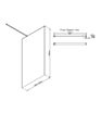 Coniston 1100mm Wetroom Panel & Support Bar - Brushed Brass