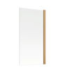 Single Straight Bath Screen - Brushed Bronze