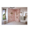 Coniston 500mm Wetroom Panel & Support Bar - Brushed Bronze