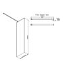 Coniston 500mm Wetroom Panel & Support Bar - Brushed Bronze