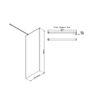 Coniston 700mm Wetroom Panel & Support Bar - Brushed Bronze