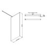 Coniston 760mm Wetroom Panel & Support Bar - Brushed Bronze