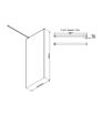 Coniston 800mm Wetroom Panel & Support Bar - Brushed Bronze