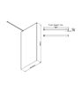 Coniston 900mm Wetroom Panel & Support Bar - Brushed Bronze