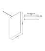 Coniston 1200mm Wetroom Panel & Support Bar - Brushed Bronze