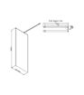Coniston 700mm Wetroom Side Panel & Arm - Brushed Bronze