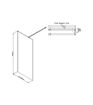 Coniston 760mm Wetroom Side Panel & Arm - Brushed Bronze