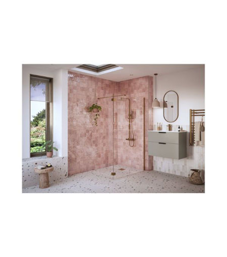 Coniston Optional 300mm Wetroom Splash Panel - Brushed Bronze