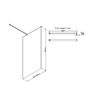 Coniston 1000mm Fluted Wetroom Panel & Support Bar - Brushed Bronze