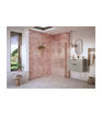 Coniston 1200mm Fluted Wetroom Panel & Support Bar - Brushed Bronze