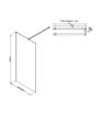 Coniston 900mm Fluted Wetroom Panel & Side Panel Arm - Brushed Bronze