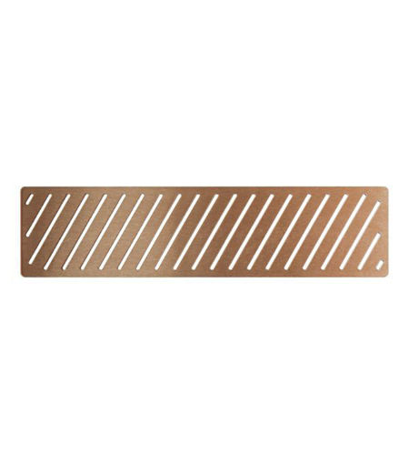 Linear Tray Waste Cover - Brushed Bronze