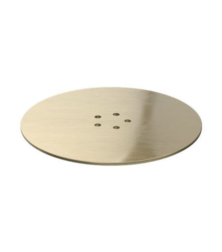 Low Profile Tray Waste Cover - Brushed Brass
