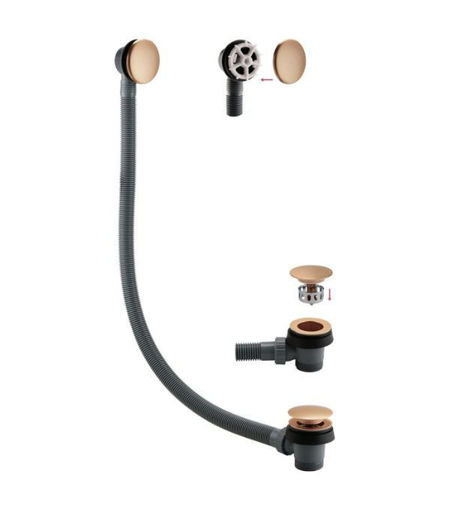 Sprung Bath Waste & Overflow - Brushed Bronze