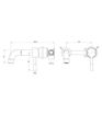 Scarborough 155mm Wall Mounted Basin Mixer - Chrome