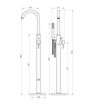 Scarborough Floor Standing Bath/Shower Mixer - Chrome