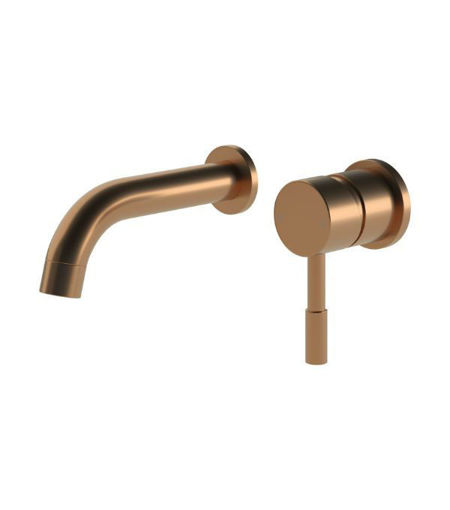 Scarborough 155mm Wall Mounted Basin Mixer - Brushed Bronze
