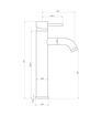 Scarborough Tall Basin Mixer - Brushed Bronze