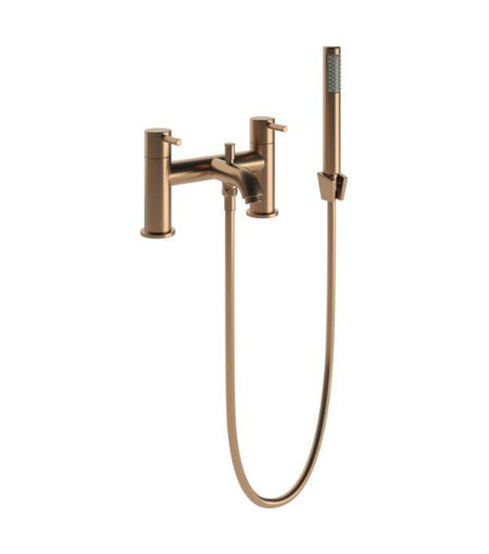 Scarborough Bath/Shower Mixer & Bracket - Brushed Bronze