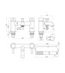 Scarborough Bath/Shower Mixer & Bracket - Brushed Bronze