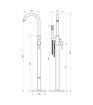 Scarborough Floor Standing Bath/Shower Mixer - Brushed Bronze
