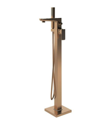 Berrymoor Floor Standing Bath/Shower Mixer - Brushed Bronze