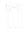Berrymoor Floor Standing Bath/Shower Mixer - Brushed Bronze
