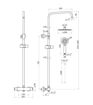 Round Thermostatic Bar Mixer w/Riser Kit - Brushed Bronze