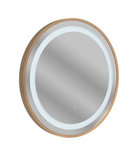 Chatsworth 600mm Round Front-Lit LED Mirror - Brushed Bronze