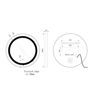 Chatsworth 600mm Round Front-Lit LED Mirror - Brushed Bronze