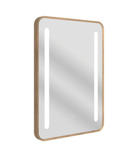 Freeman 500x700mm Rounded Front-Lit LED Mirror - Brushed Bronze