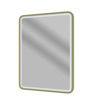 Cotswold 600mm Rectangle Front-Lit LED Mirror - Brushed Brass