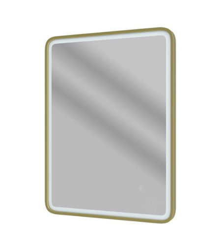 Cotswold 600mm Rectangle Front-Lit LED Mirror - Brushed Brass