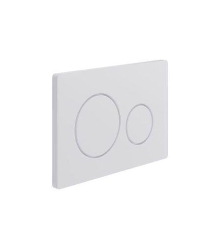 Round Push Button Flushplate - White