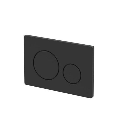 Round Push Button Flushplate - Black