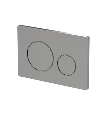 Round Push Button Flushplate - Chrome