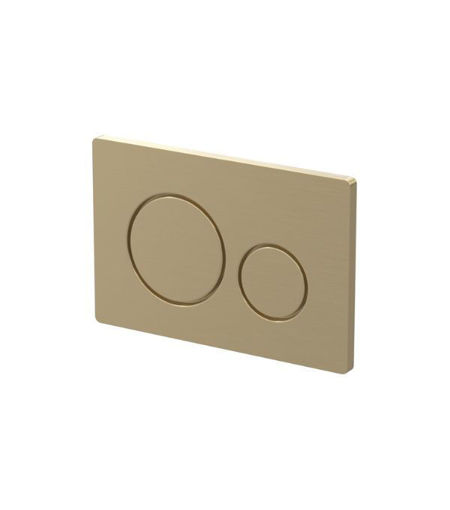 Round Push Button Flushplate - Brushed Brass