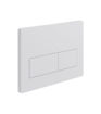 Rectangle Push Button Flushplate - White