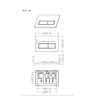 Rectangle Push Button Flushplate - White
