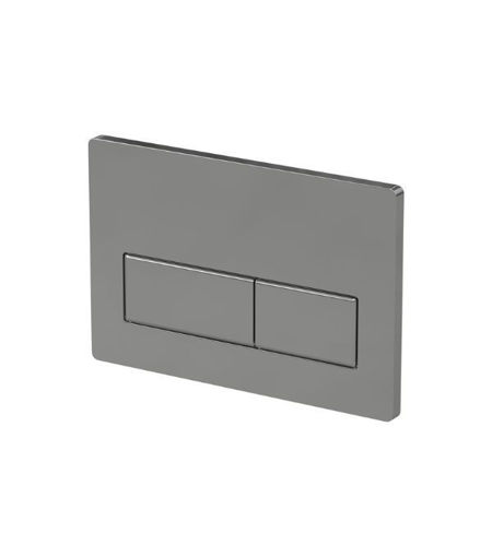 Rectangle Push Button Flushplate - Chrome
