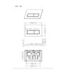 Rectangle Push Button Flushplate - Chrome