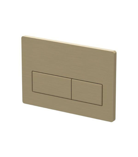 Rectangle Push Button Flushplate - Brushed Brass